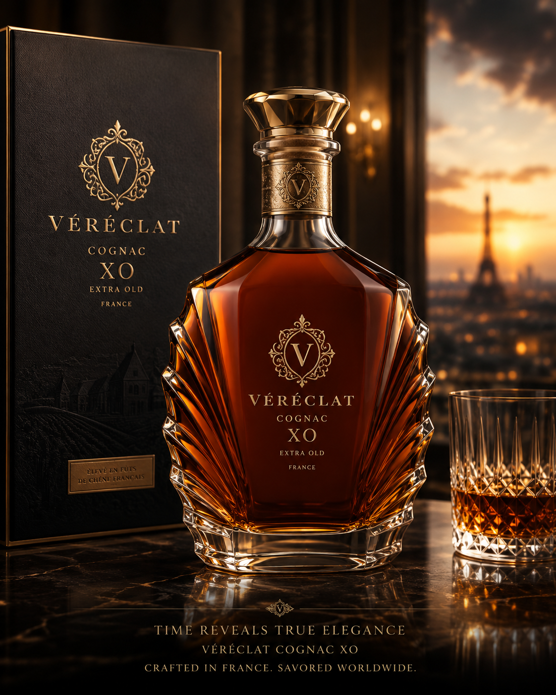 AI-generated product photo of a liquor bottle